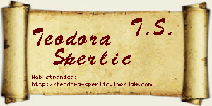 Teodora Sperlić vizit kartica